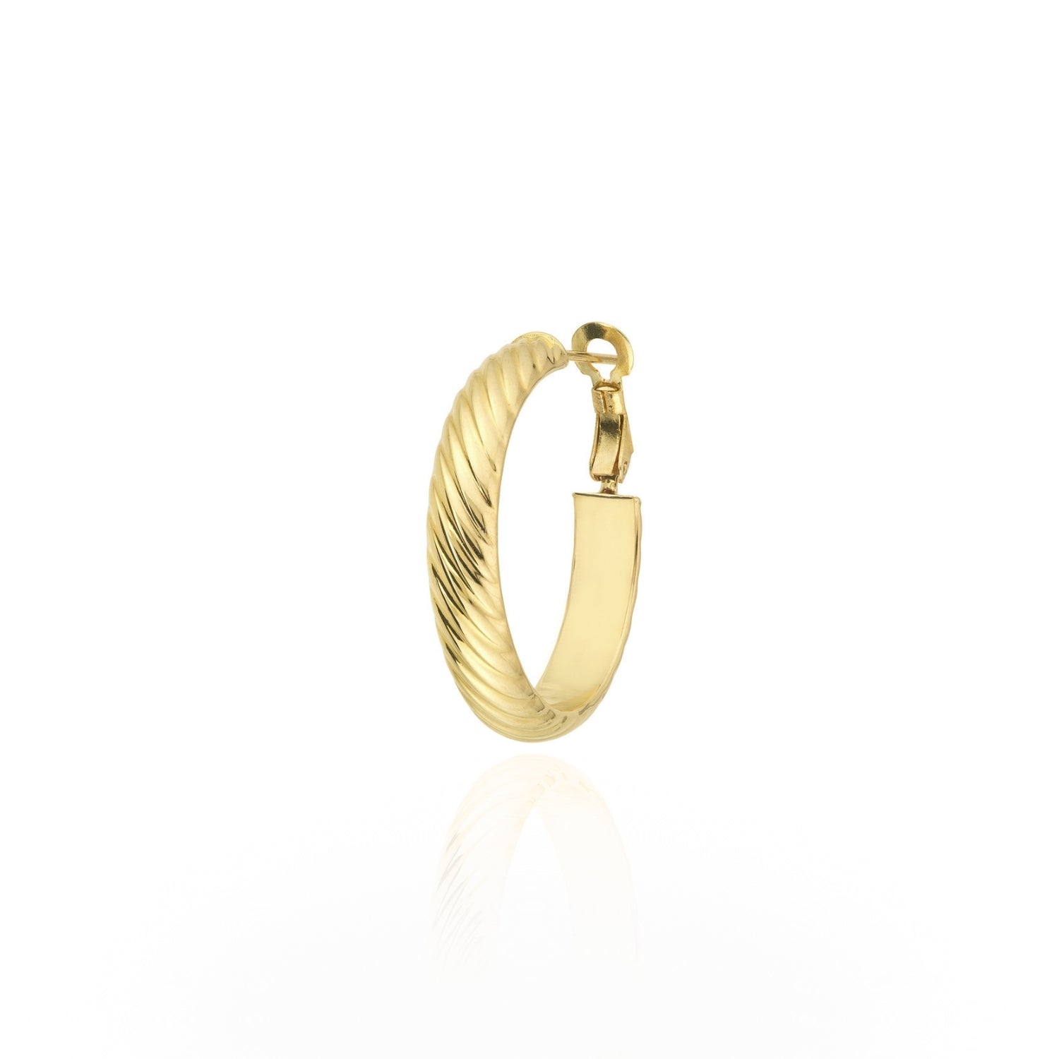 Golden Twisted Hoop Earrings