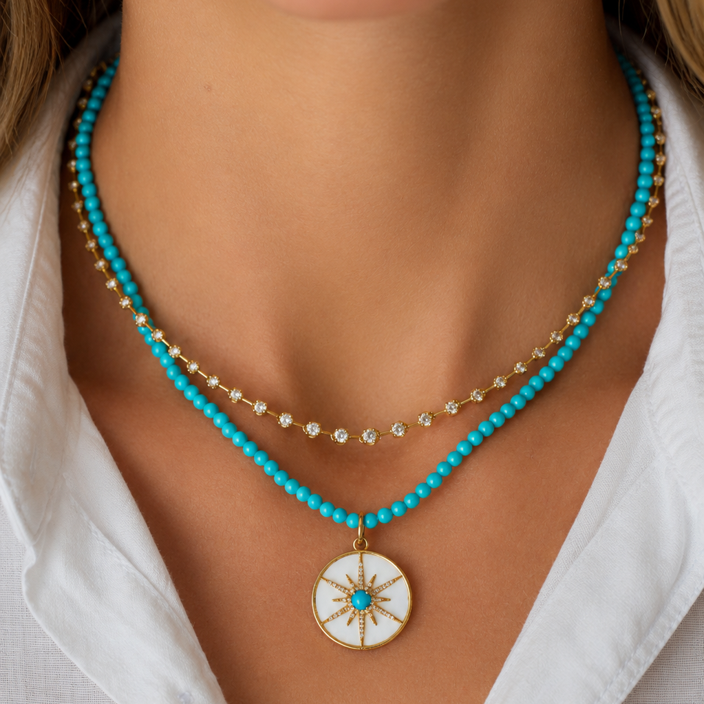 Renata Graduated Diamond Tennis Necklace in 18K Gold