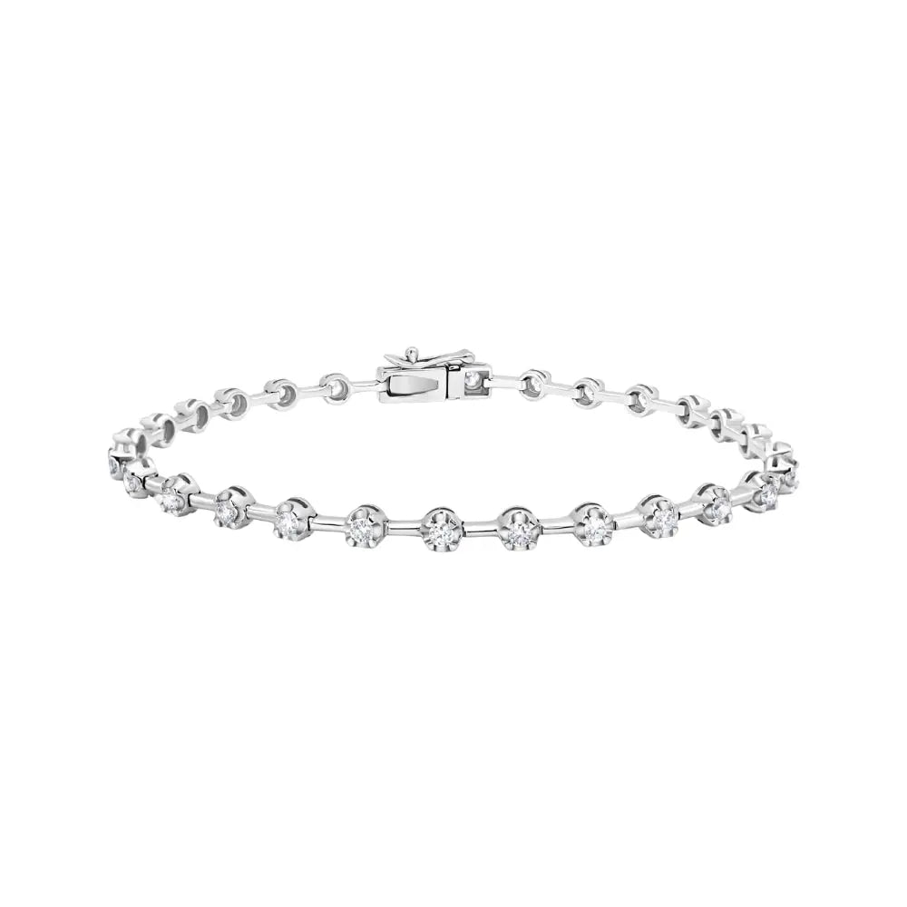   Renata Spaced Round Diamond Bracelet Princess Jewelry Shop