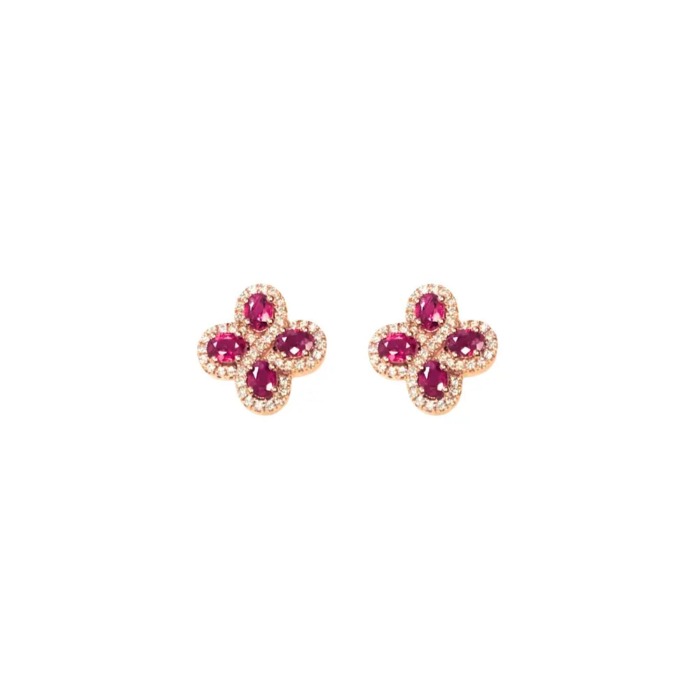 Sapphire Floral Earrings-Princess Jewelry Shop