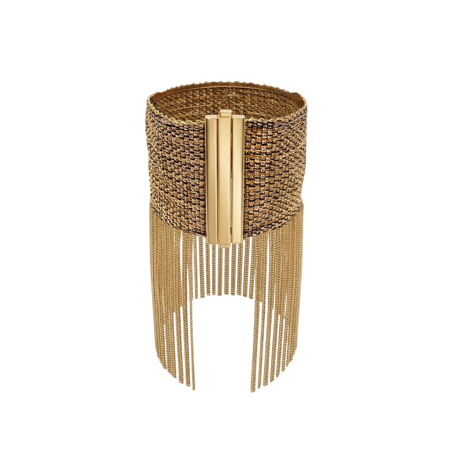 Silk Wire Fringe Bracelet in Yellow Gold-Dipped Silver