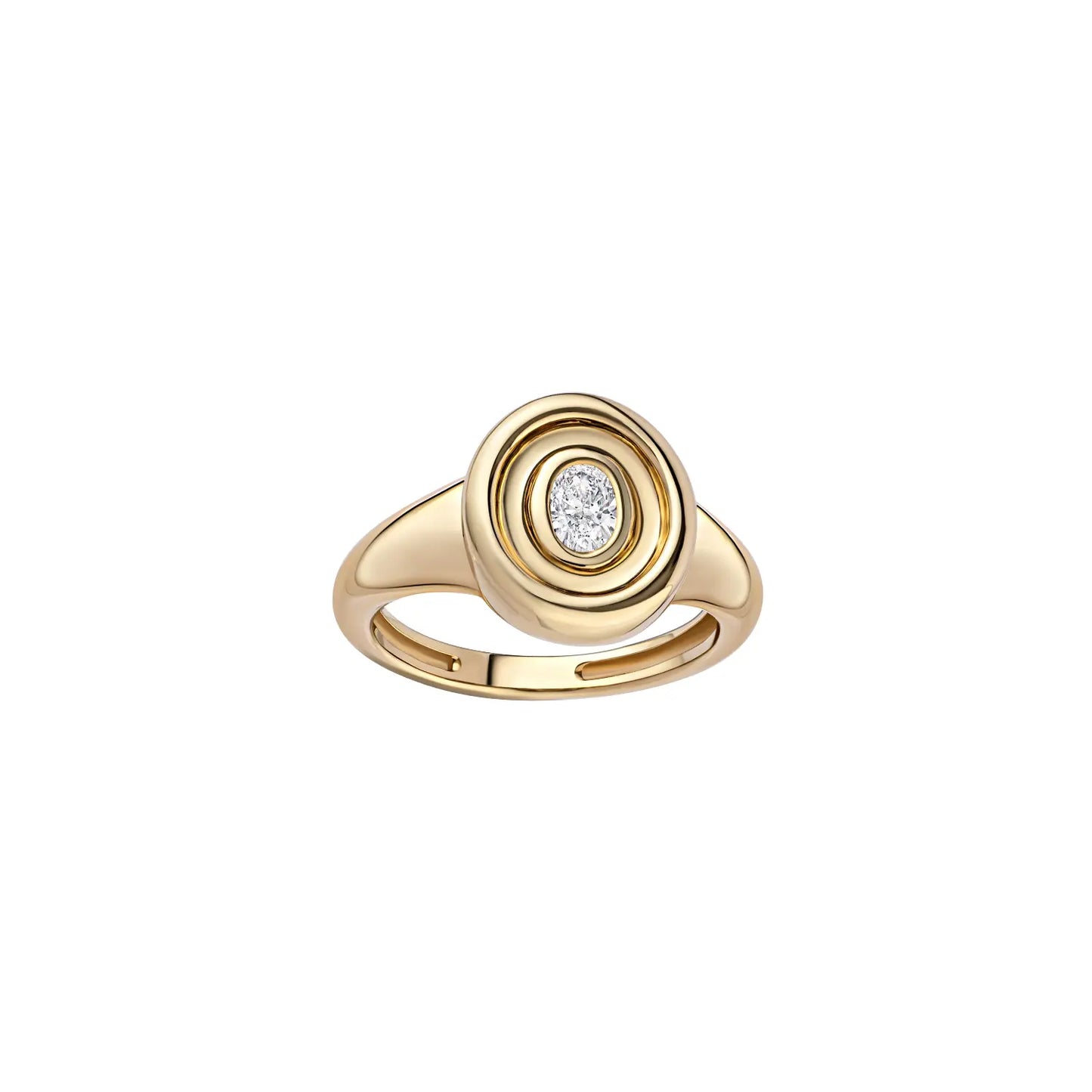 Single Diamond Oval Button Ring Princess Jewelry Shop