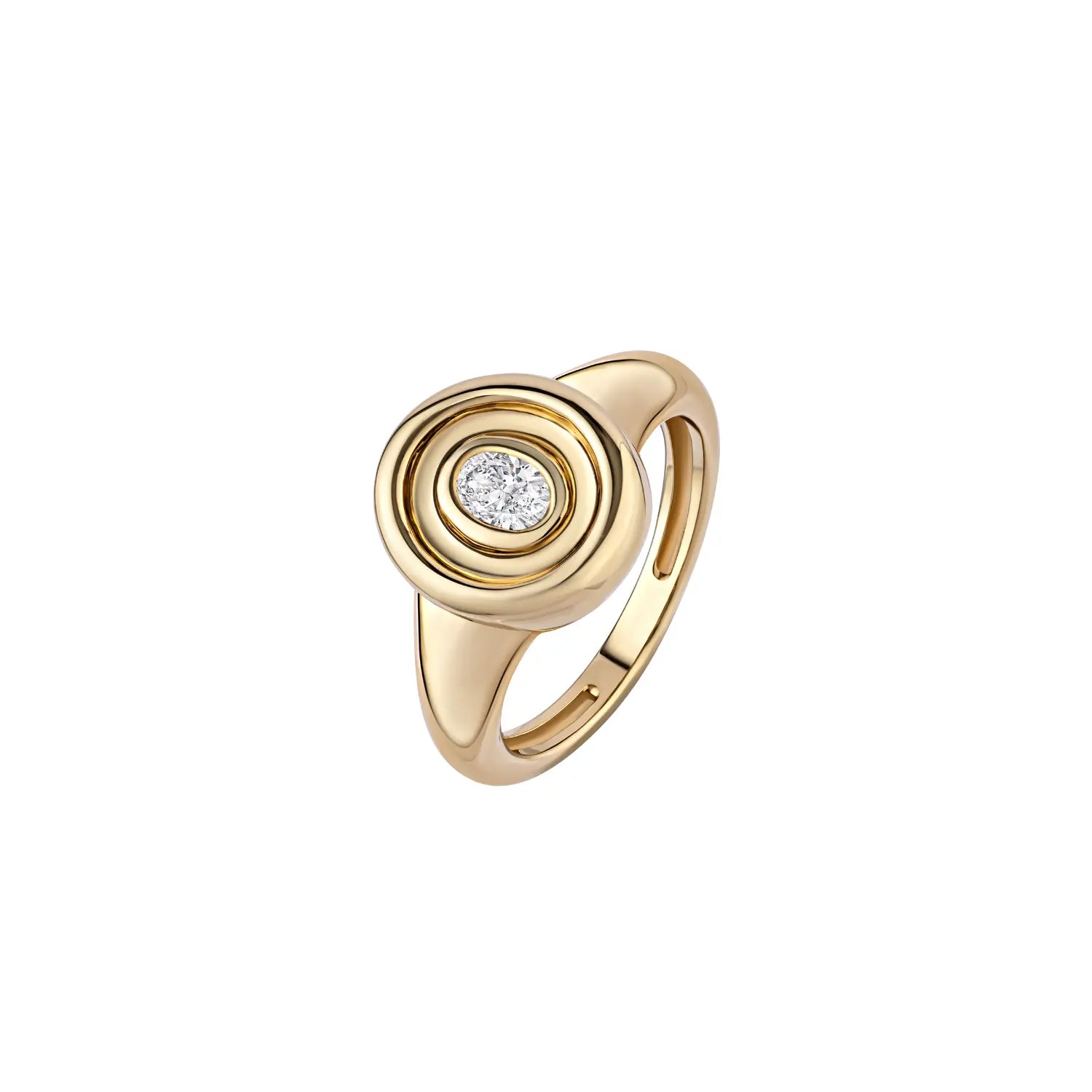Single Diamond Oval Button Ring Princess Jewelry Shop
