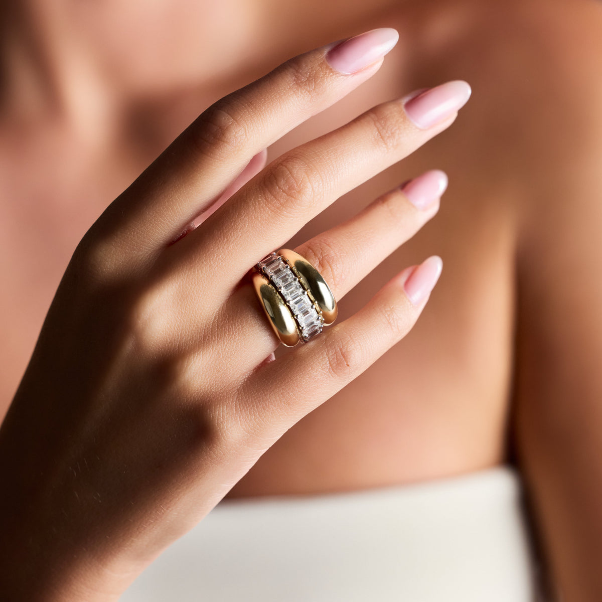 Small Dome Ring, lifestyle view 1 | JJ Jewelry