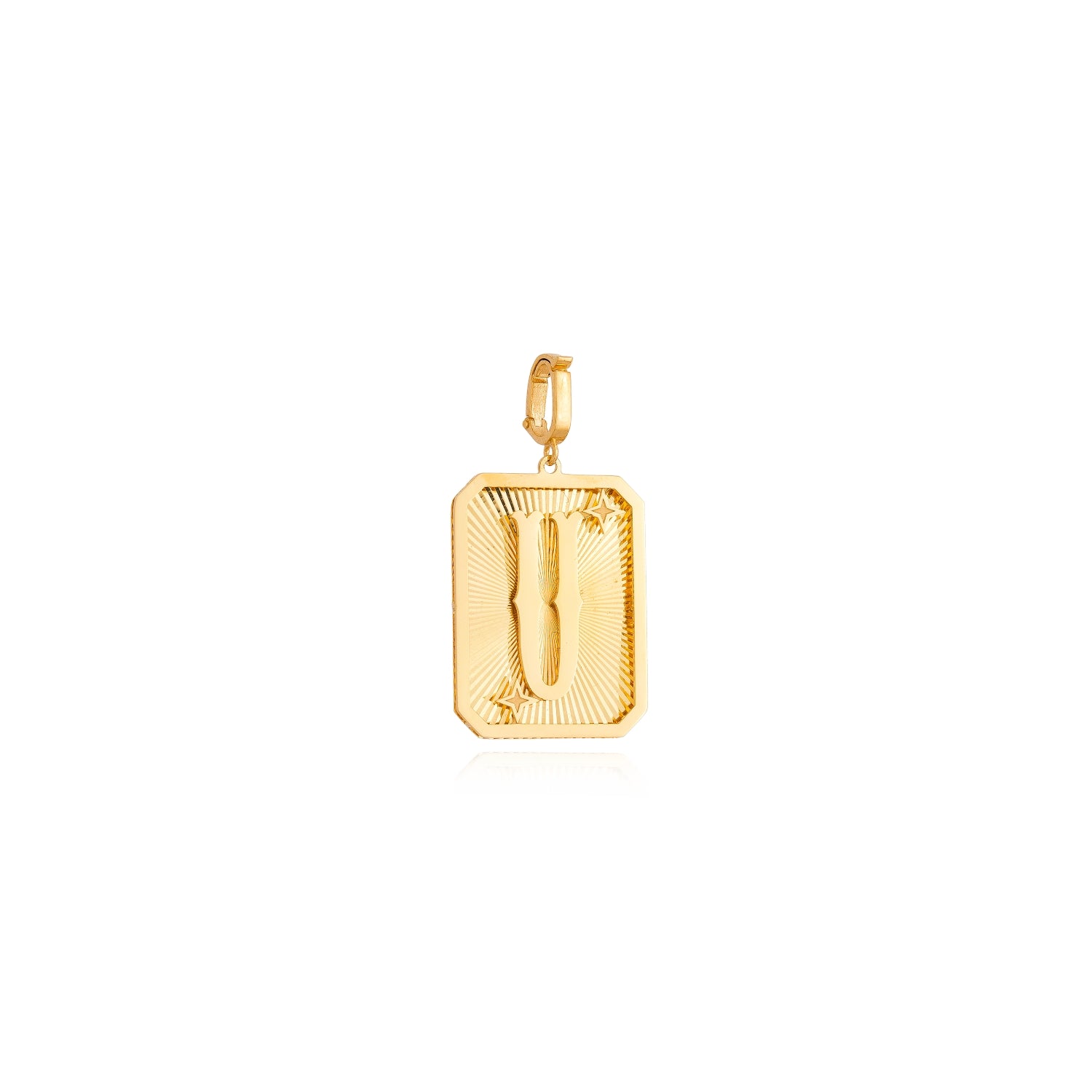 Small Gold Letter Medal Pendant