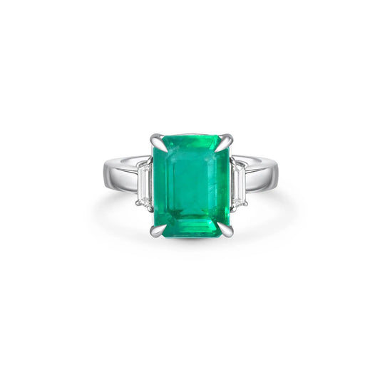 Solitaire Emerald Ring Princess Jewelry Shop