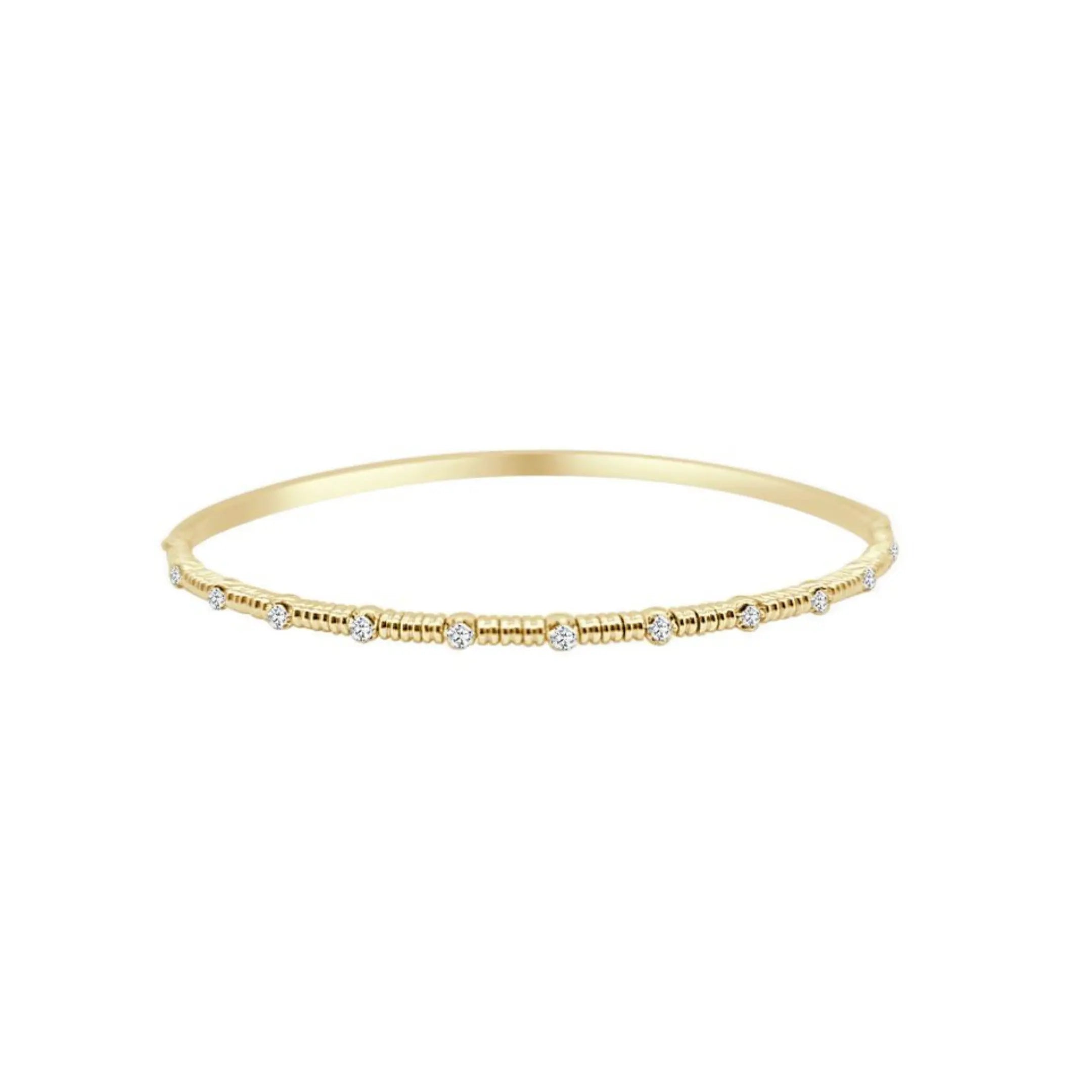 Spaced Diamond Flexible Bangle Princess Jewelry Shop