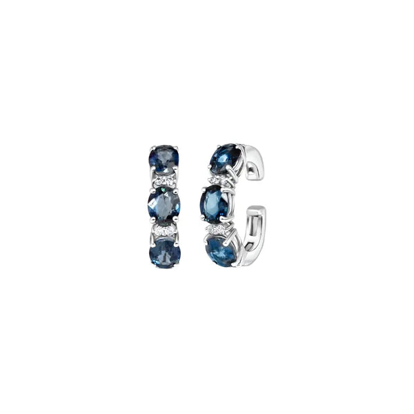   3 STONES DIA EARCLIP 18KW Princess Jewelry Shop