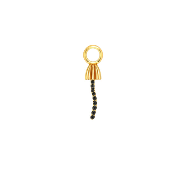 Tiny Mycena Black Charm by Alessa Rocks | JJ Jewelry