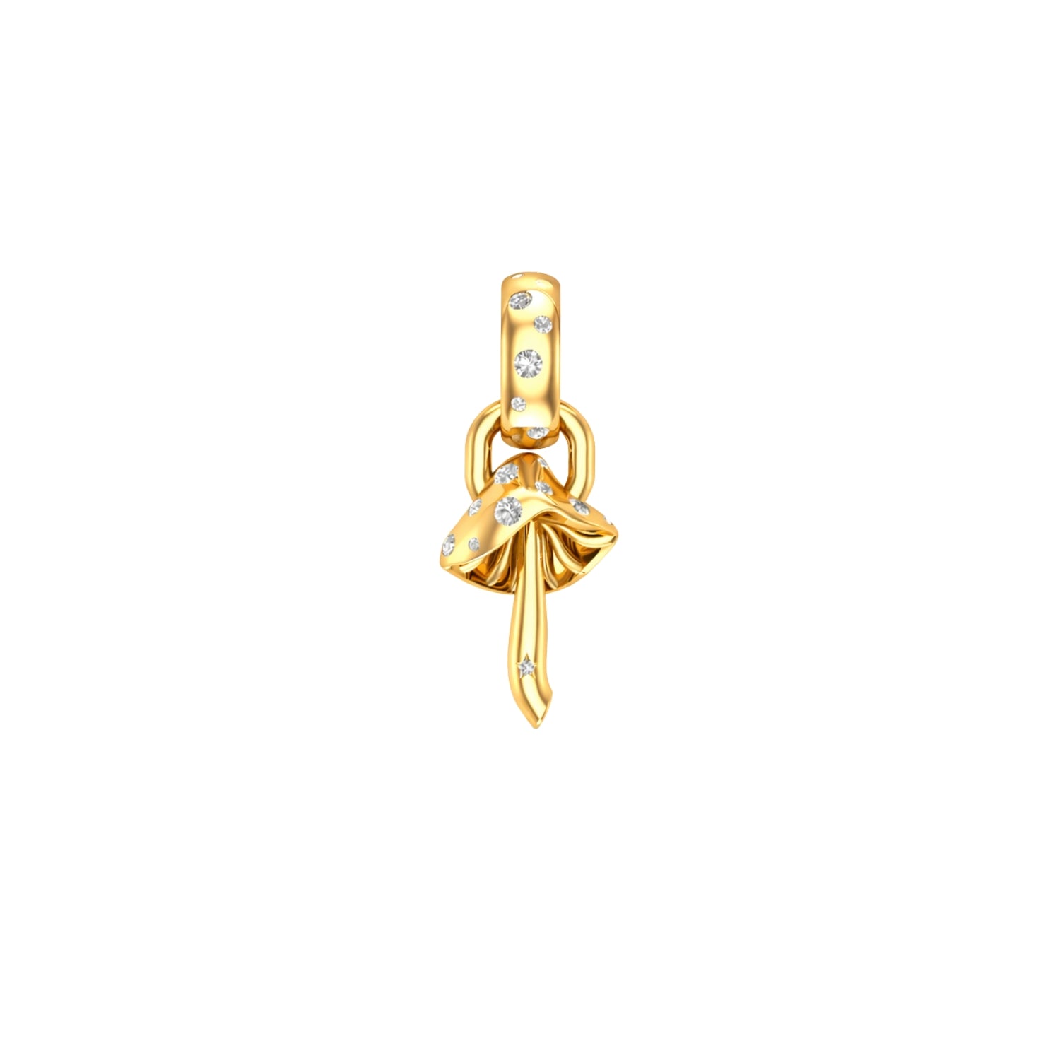 Tiny Umbrella Mushroom Diamond Pendant by Alessa Rocks