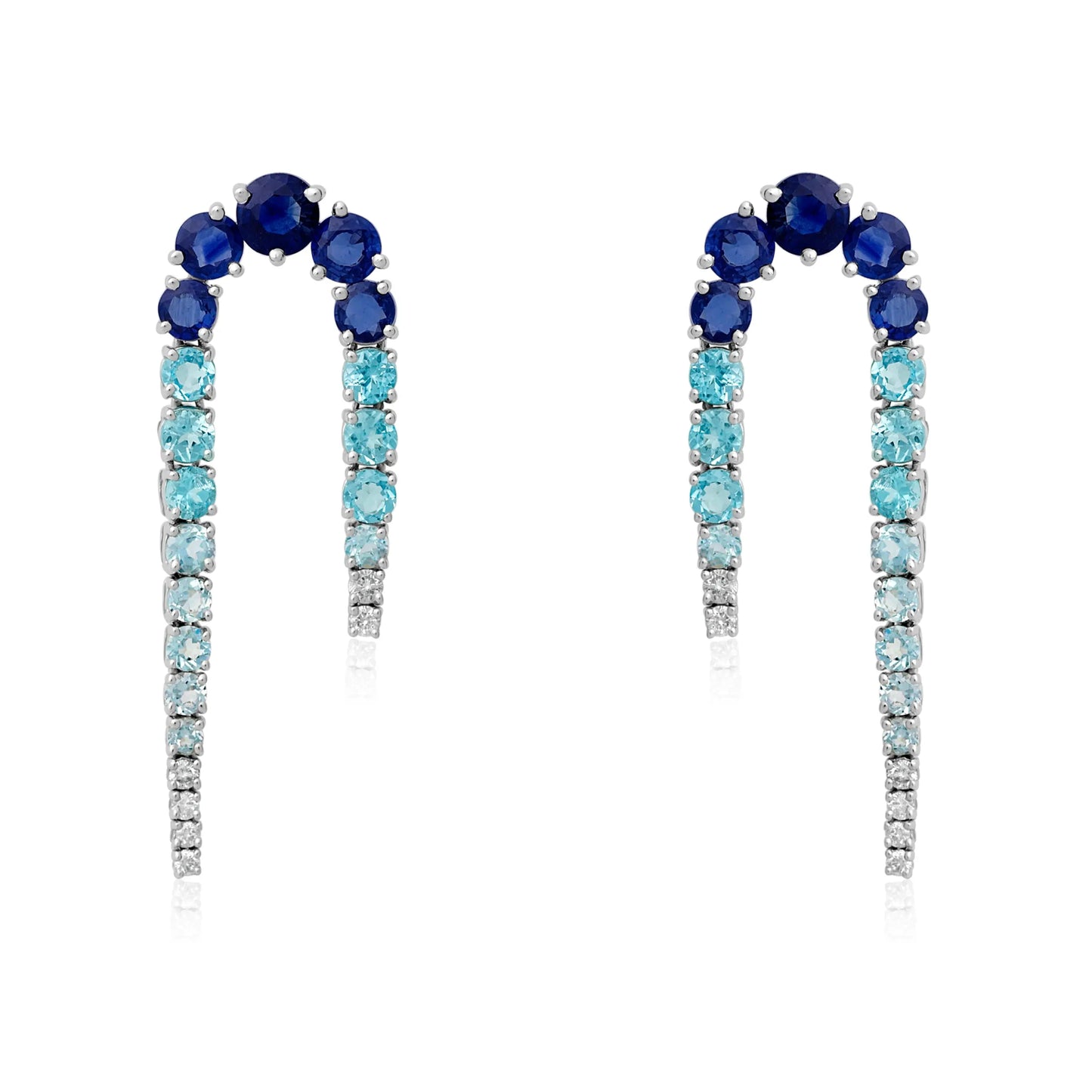 Turn Dancing Blue Gradient Earrings Princess Jewelry Shop