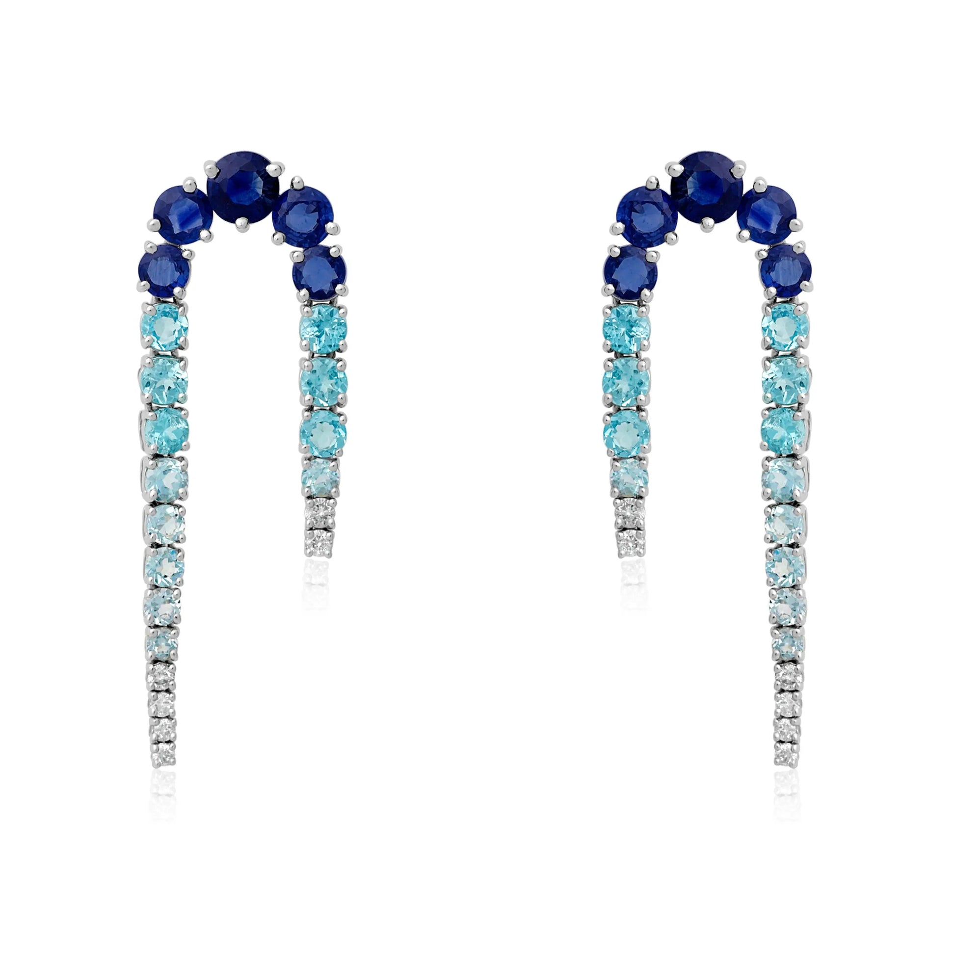 Turn Dancing Blue Gradient Earrings Princess Jewelry Shop