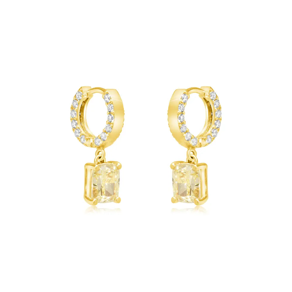 Yellow Diamond Huggies Princess Jewelry Shop