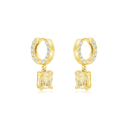 Yellow Diamond Huggies Princess Jewelry Shop
