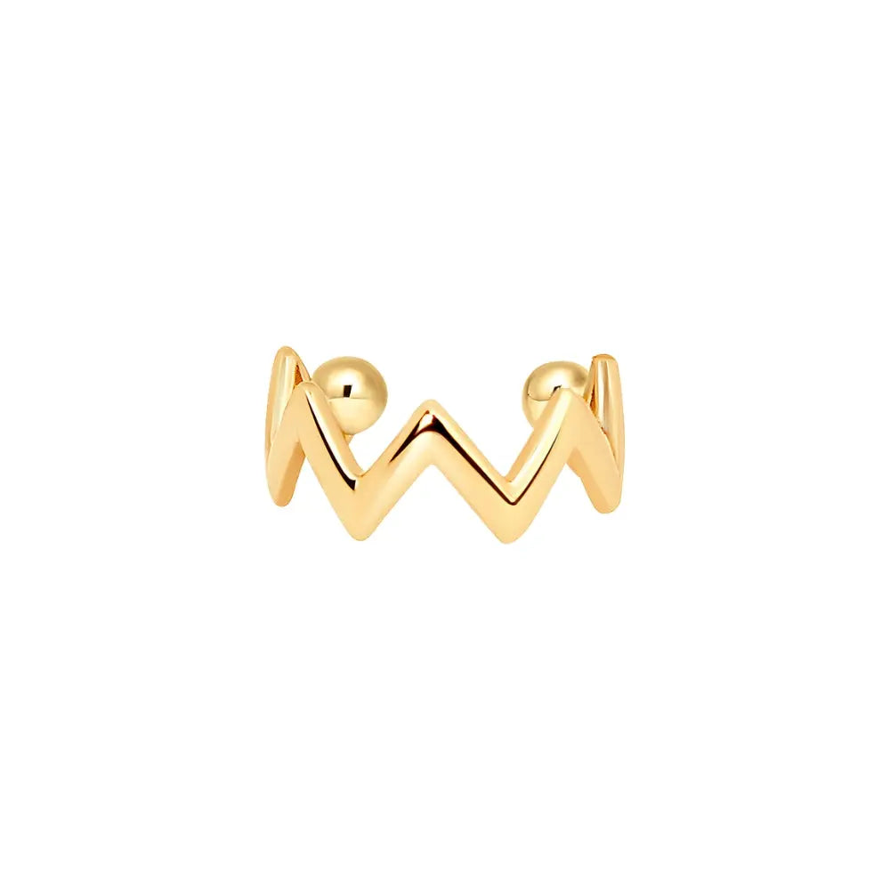   ZIG ZAG GOLD EARCUF 14KY 0.8G Princess Jewelry Shop