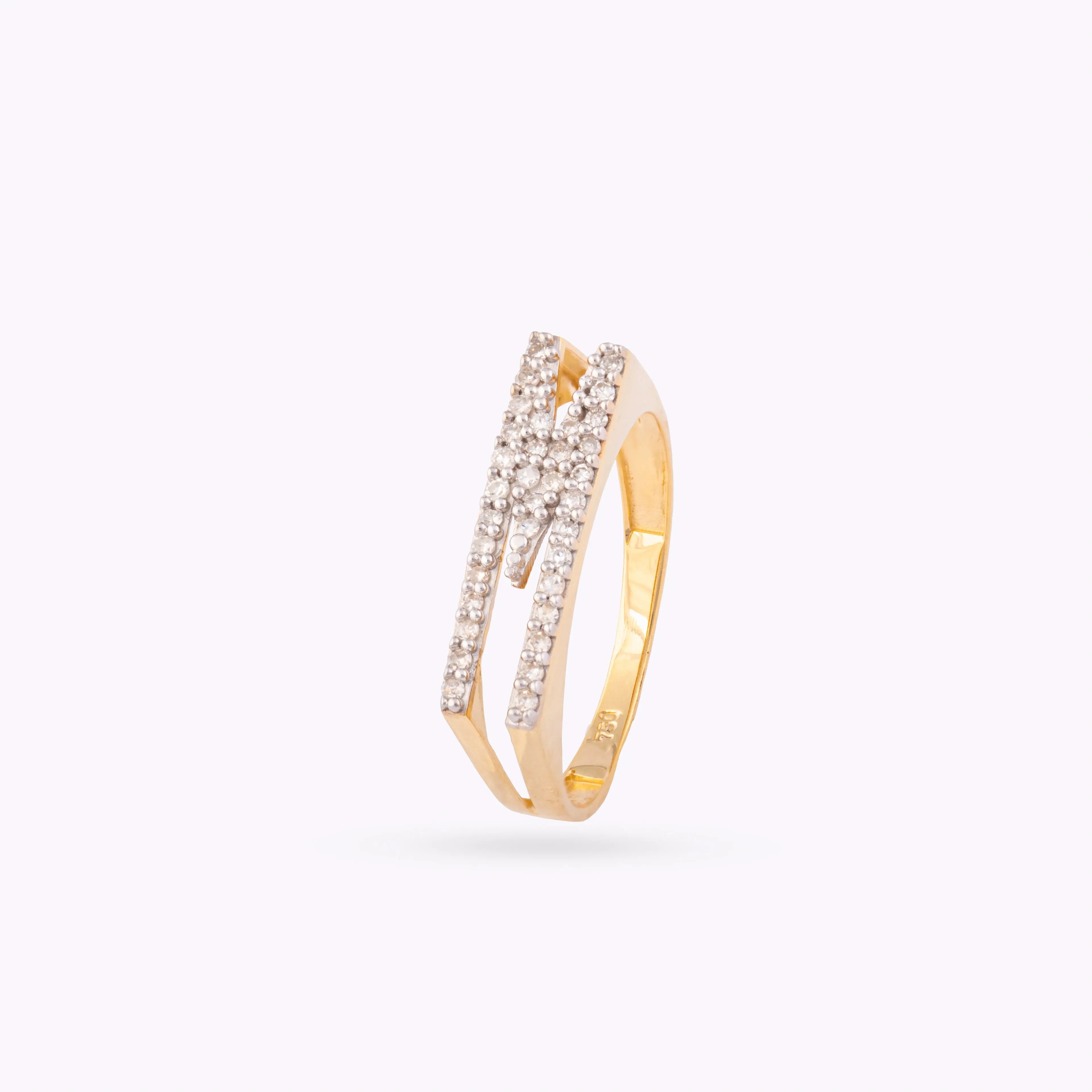   Yellow Gold & Diamond Letter Rings Princess Jewelry Shop
