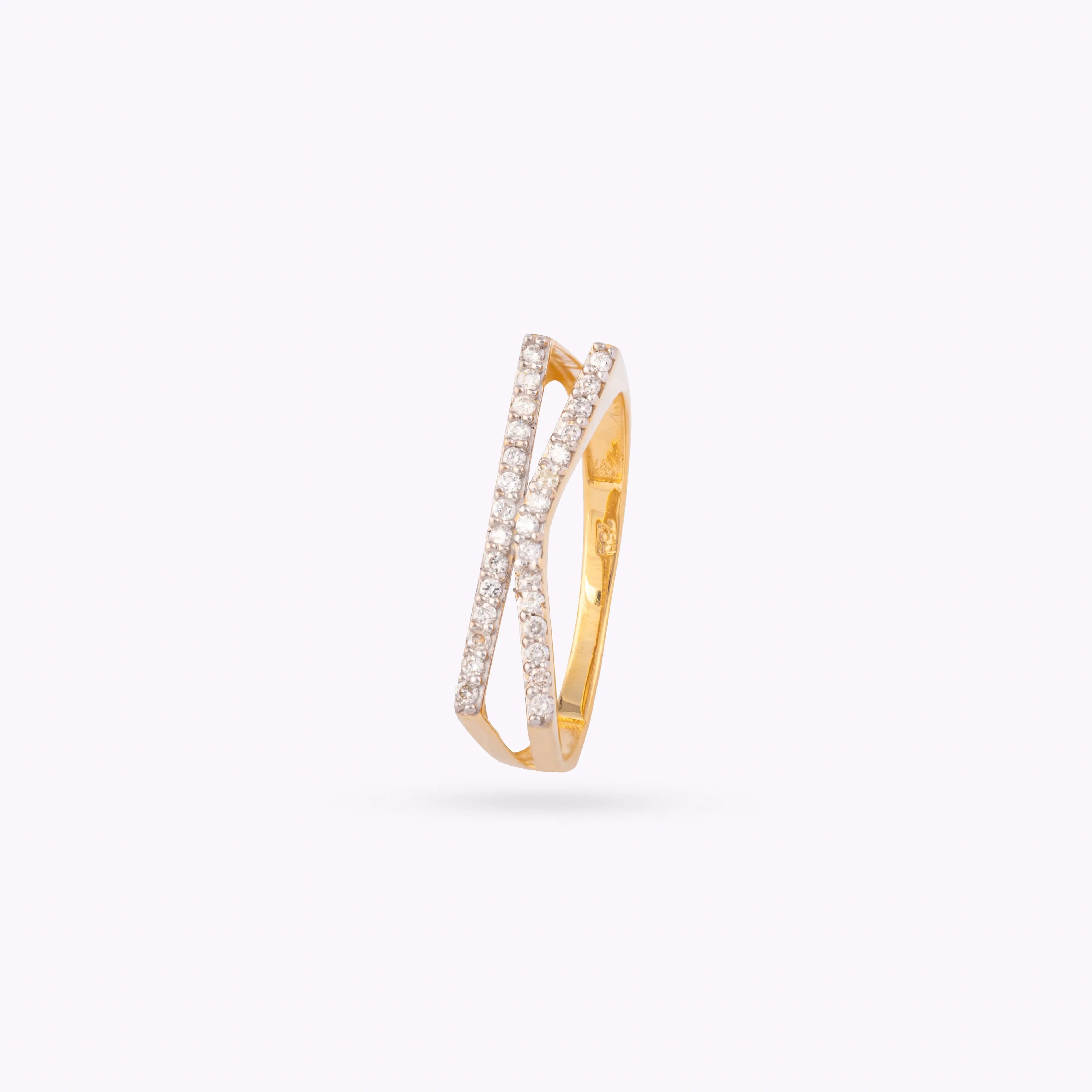   Yellow Gold & Diamond Letter Rings Princess Jewelry Shop
