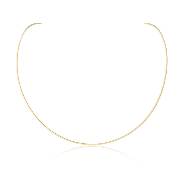 Flex String Chain Necklace in 18K Yellow Gold | JJ Jewelry Miami