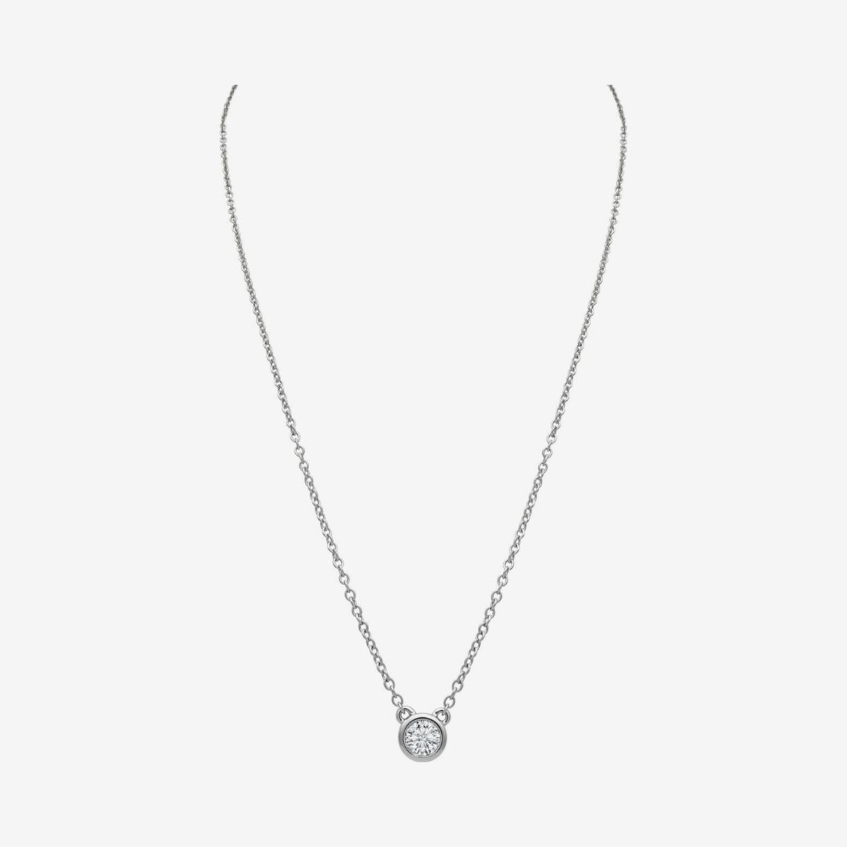 Miracle Diamond Pendant Necklace in 14K White Gold, gray background | JJ Jewelry Miami