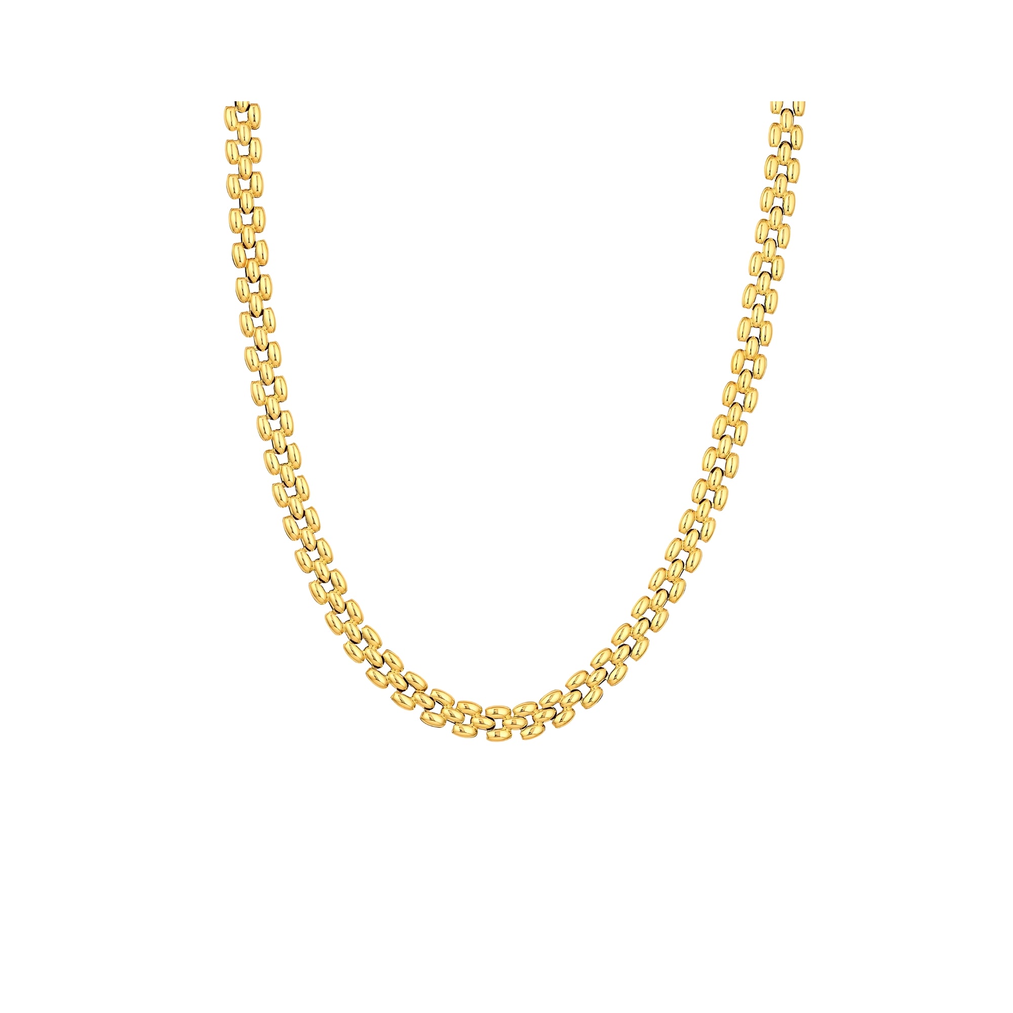 Multi Row Gold Chain Necklace