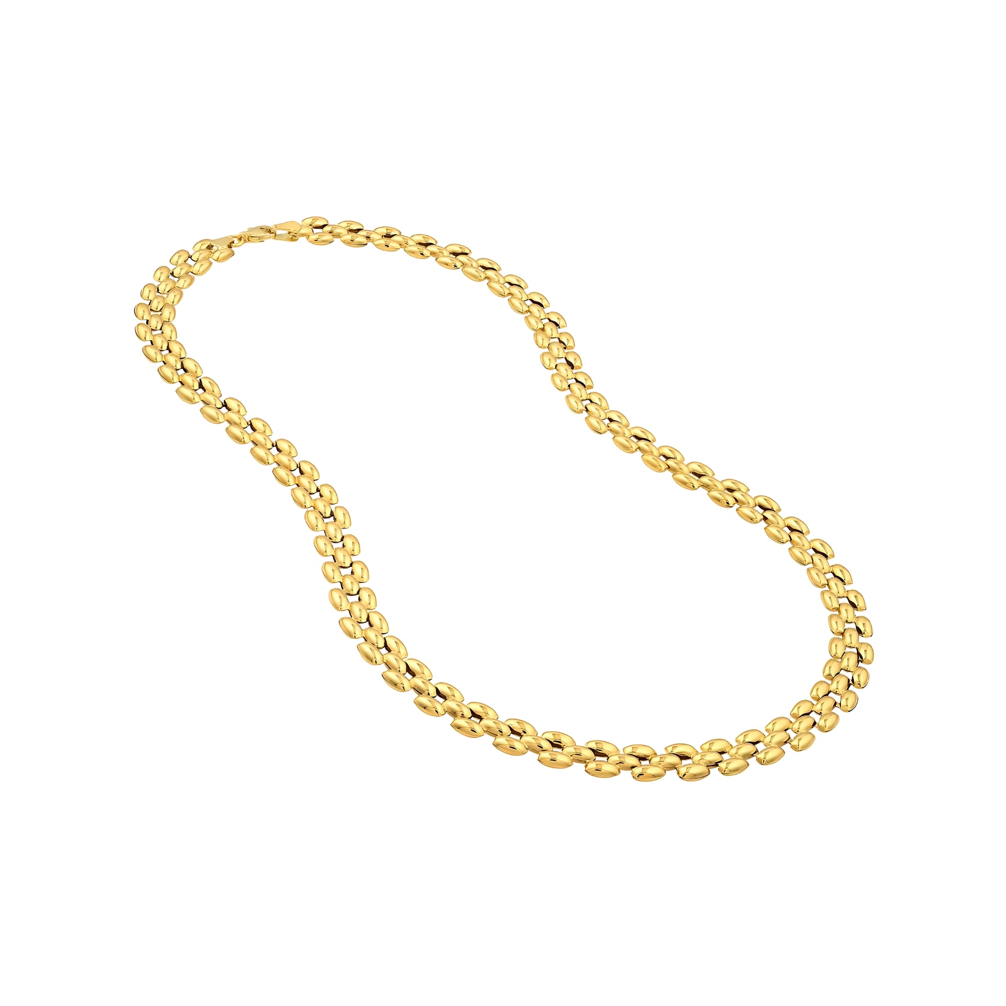 Multi Row Gold Chain Necklace