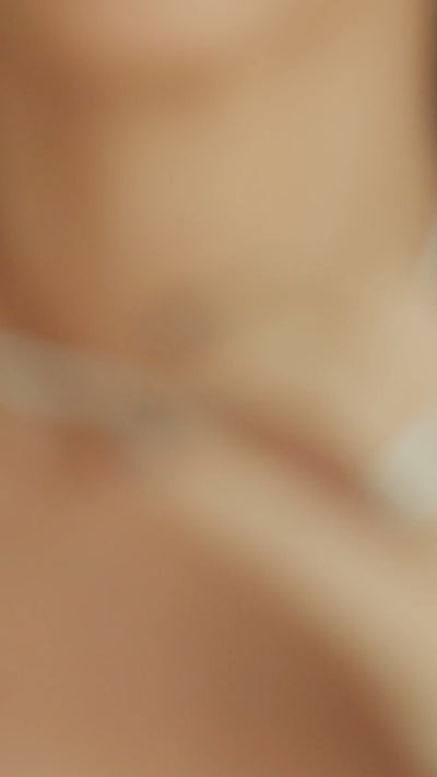 Claudia diamond tennis necklace in 18K white gold by JJ Jewelry